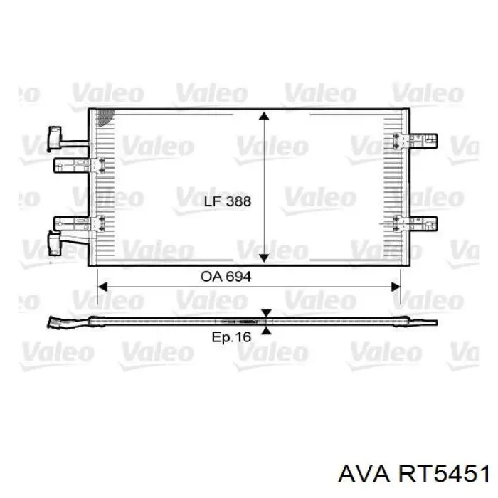 RT5451 AVA радіатор кондиціонера