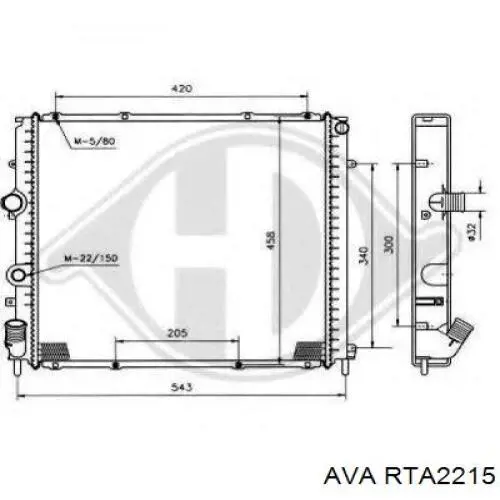 Радіатор RTA2215 AVA