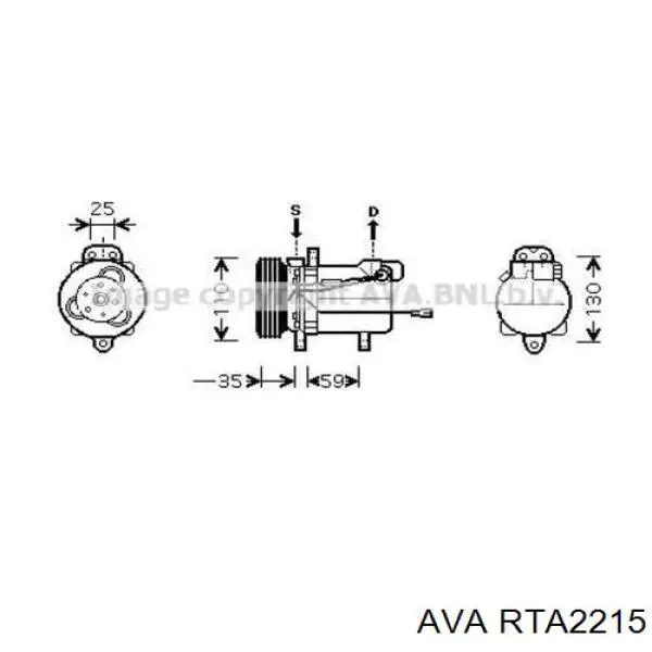 Купити RTA2215 AVA Радіатор двигуна