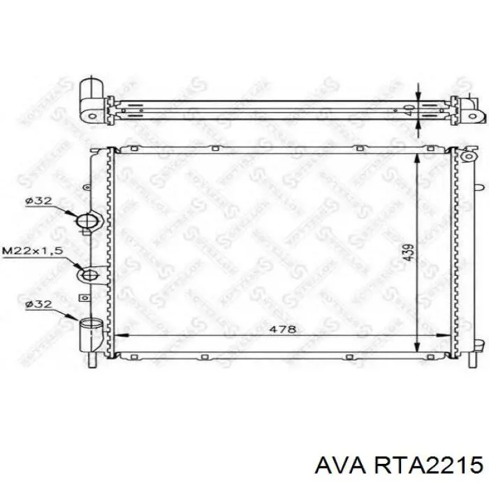 Купити RTA2215 AVA Радіатор двигуна