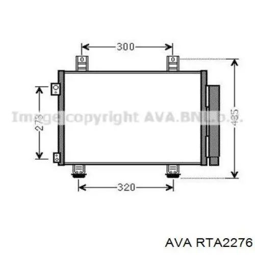 Купити RTA2276 AVA Радіатор двигуна