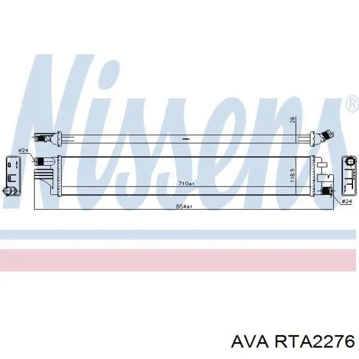 Радіатор основний AVA RTA2276 ціна, від 62.52 USD