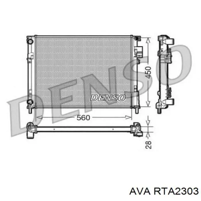 Радіатор RTA2303 AVA