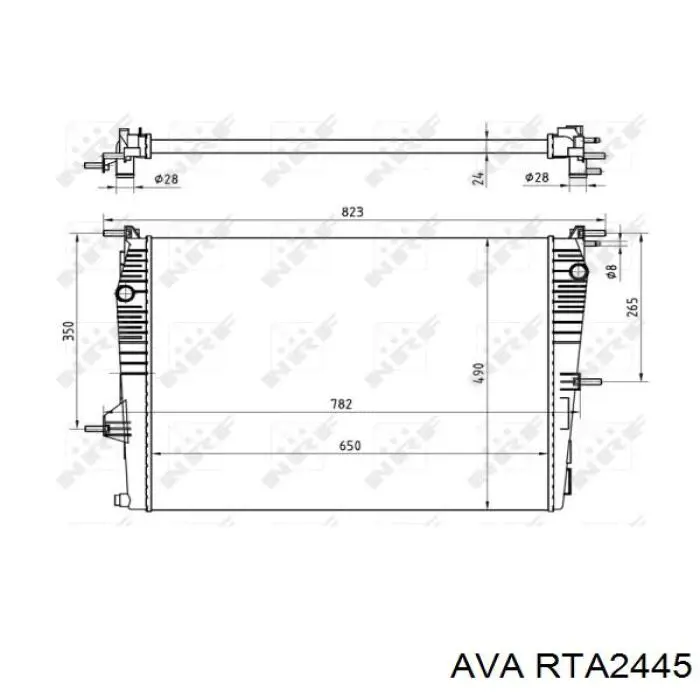 RTA2445 AVA радіатор охолодження двигуна