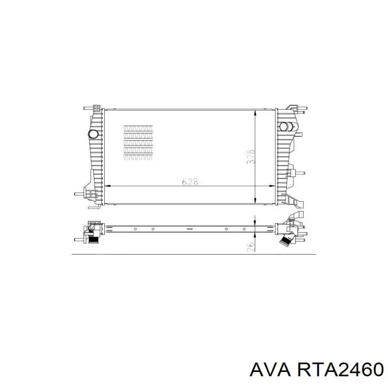 Купити RTA2460 AVA Радіатор двигуна