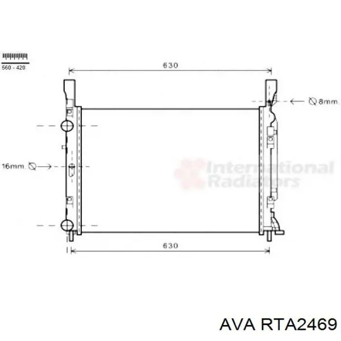 Радіатор RTA2469 AVA