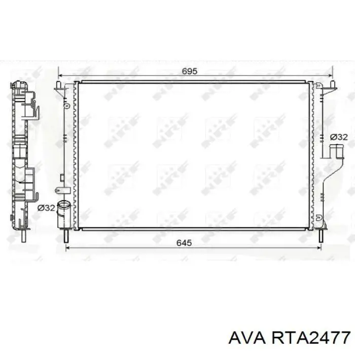RTA2477 AVA радіатор охолодження двигуна