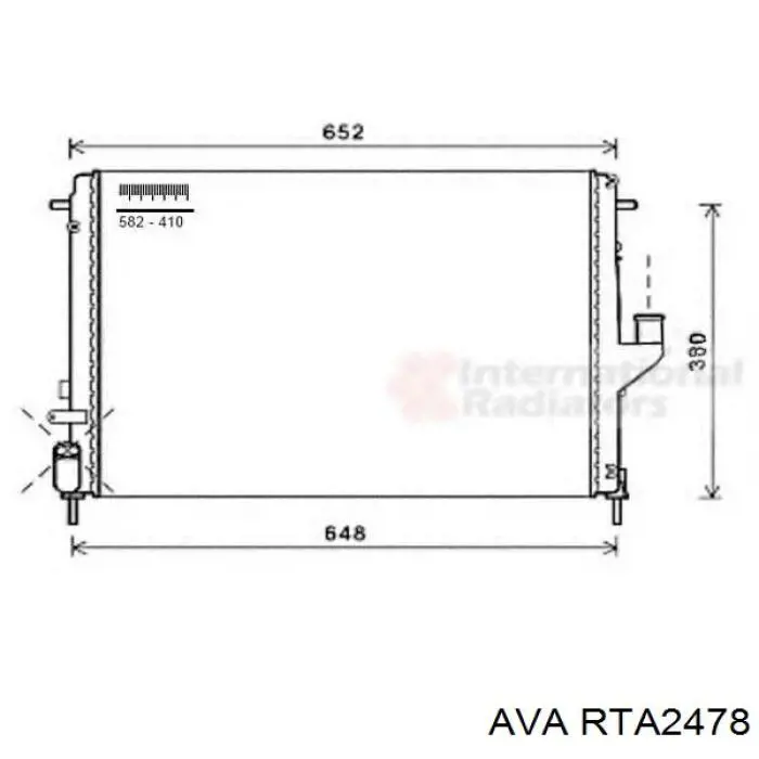 Радіатор охолодження AVA RTA2478