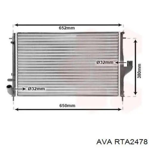 Купити RTA2478 AVA Радіатор двигуна