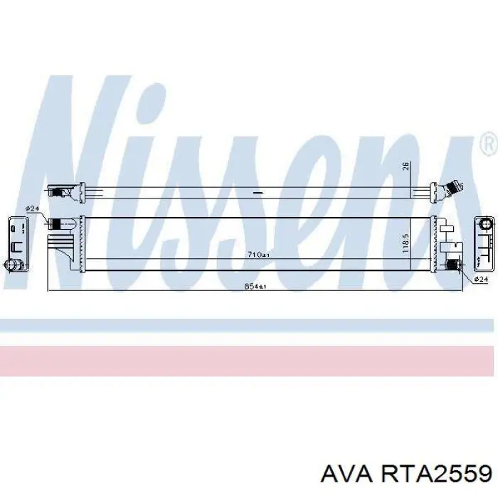 Радіатор охолодження, додатковий AVA RTA2559 ціна, від 63.84 USD