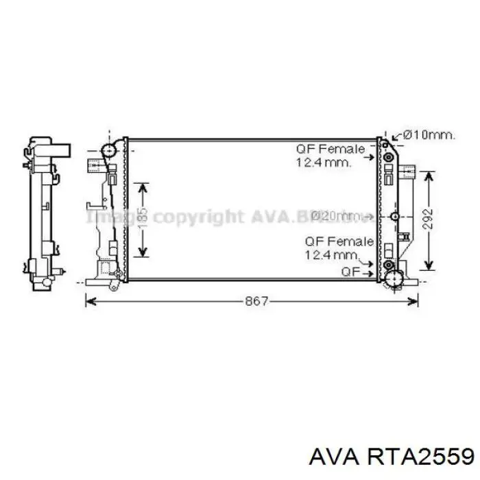 Купити RTA2559 AVA Радіатор охолодження, додатковий