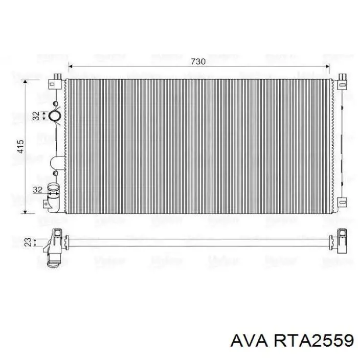 Радіатор охолодження, додатковий AVA RTA2559