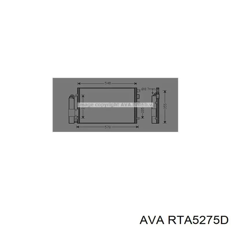 Радіатор кондиціонера RTA5275D AVA