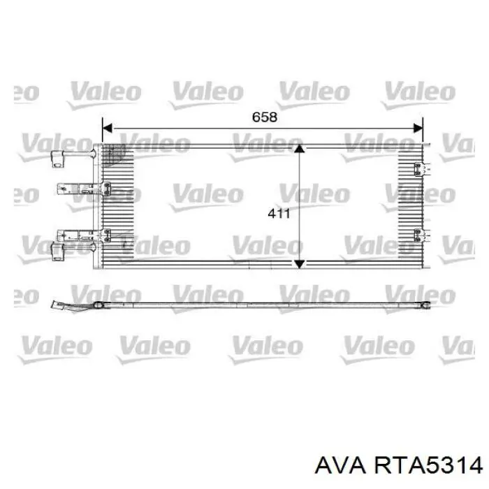 RTA5314 AVA радіатор кондиціонера