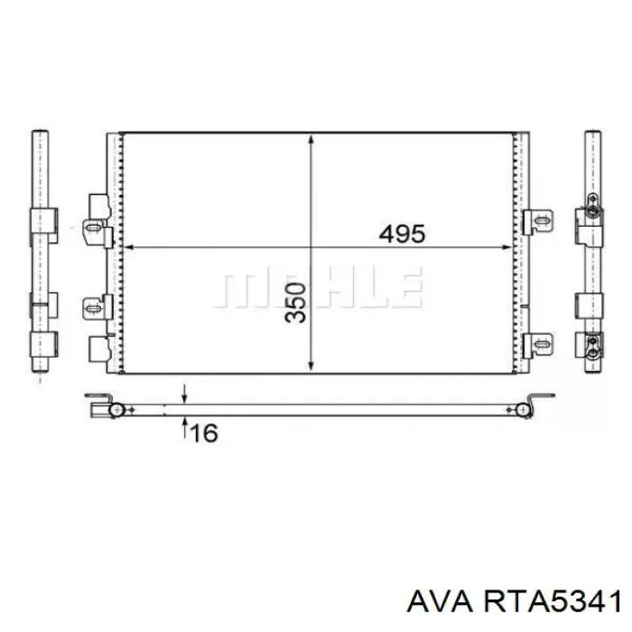 RTA5341 AVA радіатор кондиціонера