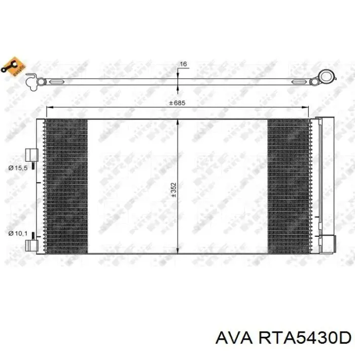Купити RTA5430D AVA Радіатор системи охолодження кондиціонера