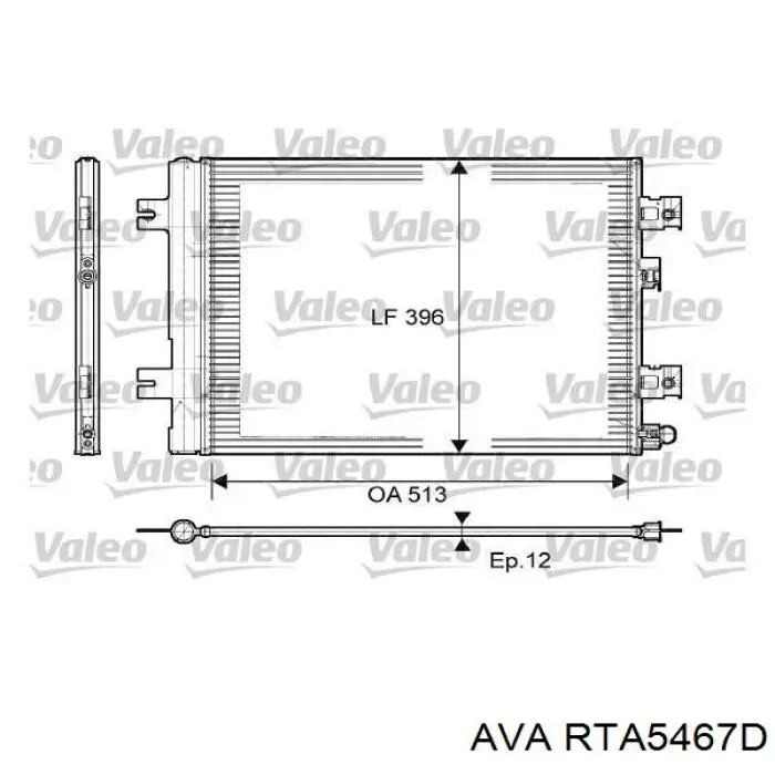 RTA5467D AVA радіатор кондиціонера