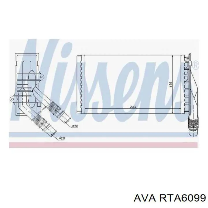 RTA6099 AVA радіатор пічки (обігрівача)