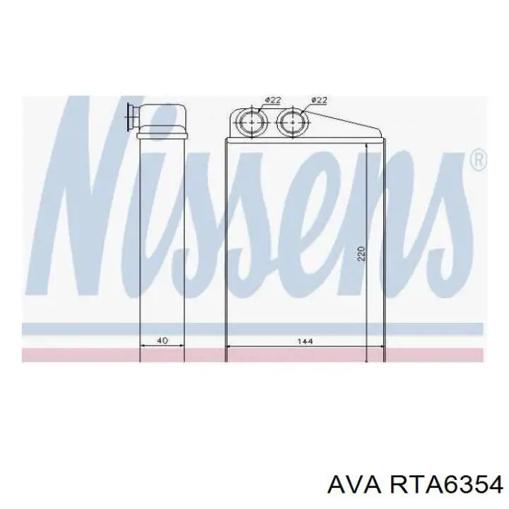 Радіатор обігрівача AVA RTA6354