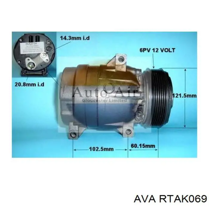 Купити RTAK069 AVA Компресор кліматичної установки