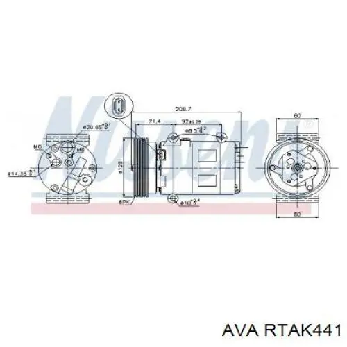 Купити RTAK441 AVA Компресор кліматичної установки