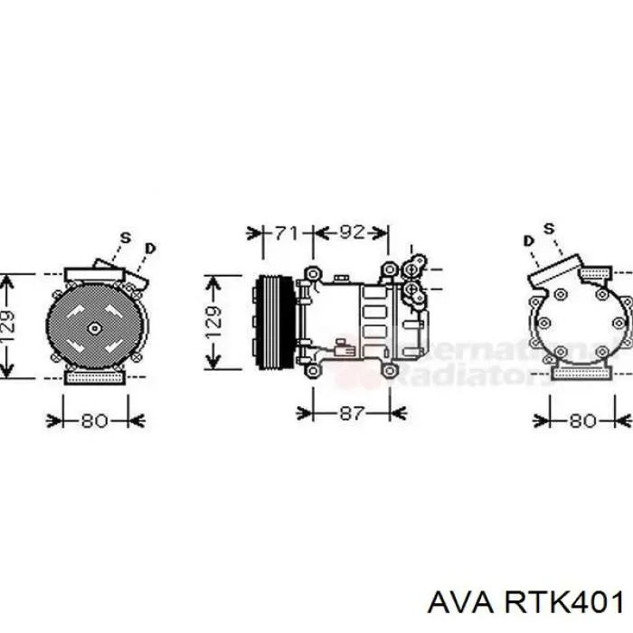Компресор кондиціонера RTK401 AVA