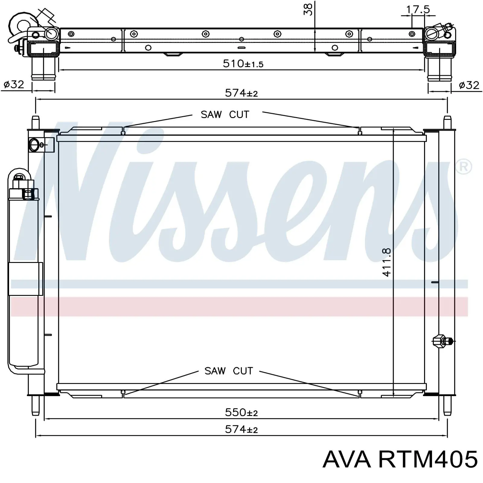 Радіатор основний AVA RTM405 ціна, від 180.69 USD