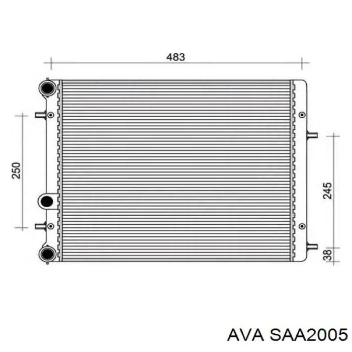 Купити SAA2005 AVA Радіатор двигуна