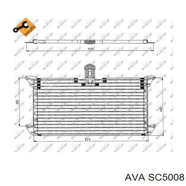 Радіатор охолодження кондиціонера Thermotec KTT110332