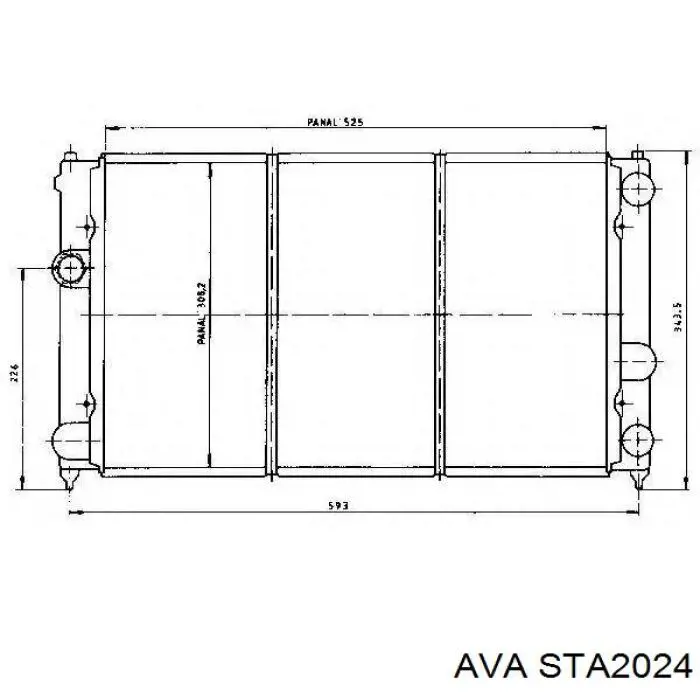 Радіатор основний AVA STA2024 ціна, від 44.70 USD