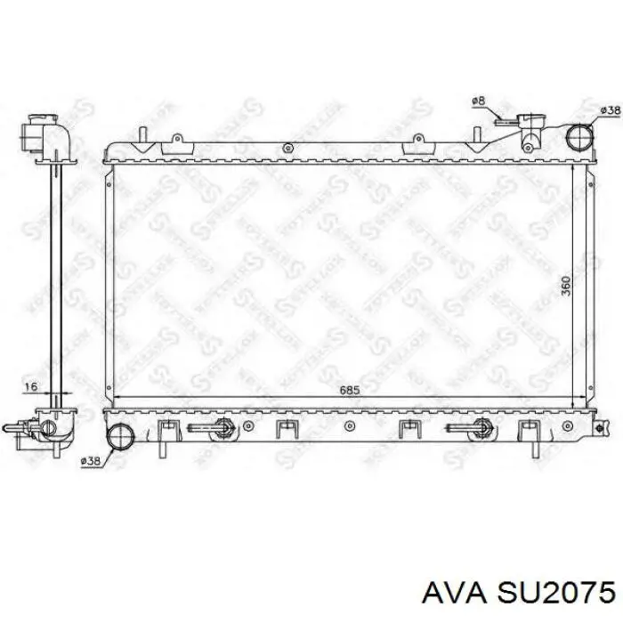 Радіатор основний AVA SU2075 ціна, від 121.45 USD