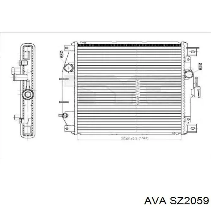 Радіатор охолодження AVA SZ2059