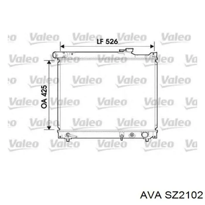 Купити SZ2102 AVA Радіатор двигуна