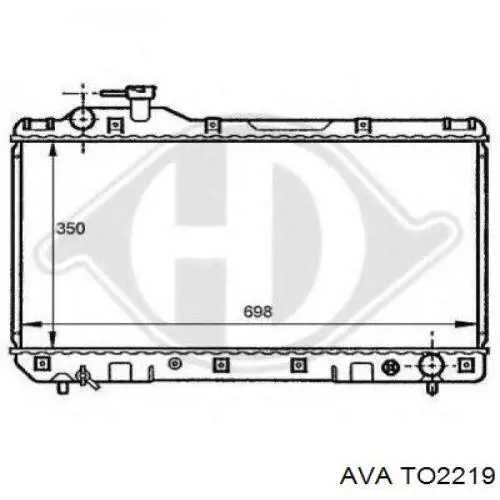 Радіатор основний AVA TO2219 ціна, від 86.72 USD