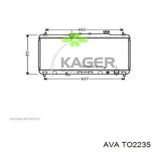 Радіатор основний AVA TO2235 ціна, від 63.70 USD