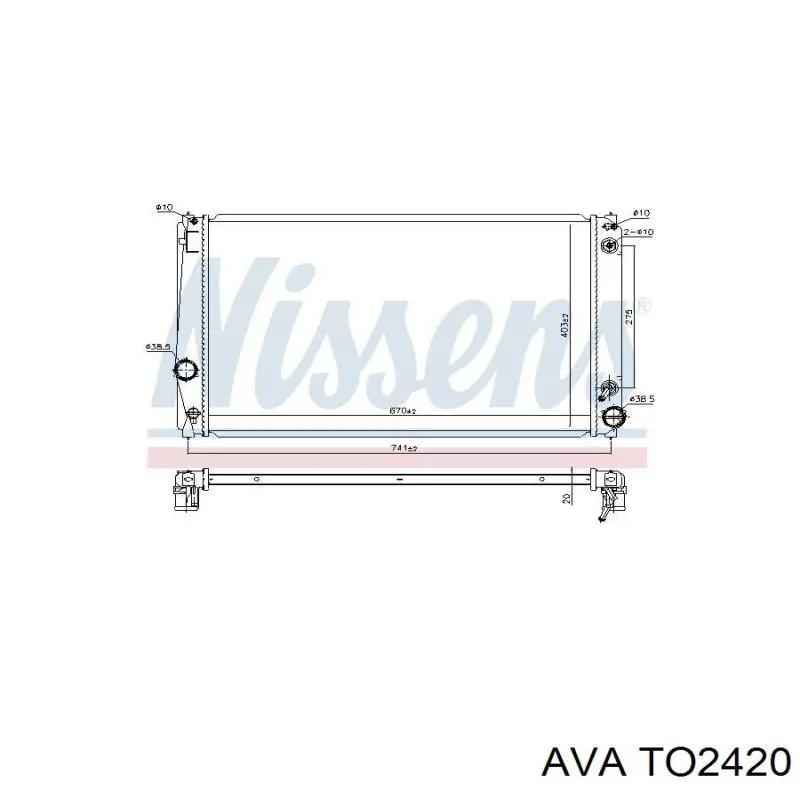 Радіатор основний AVA TO2420 ціна, від 70.38 USD