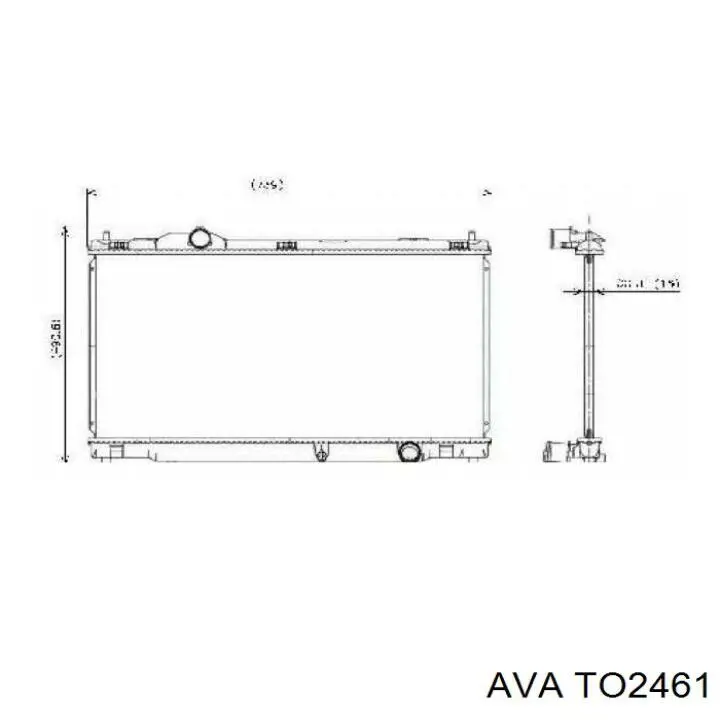 Радіатор основний AVA TO2461 ціна, від 83.96 USD