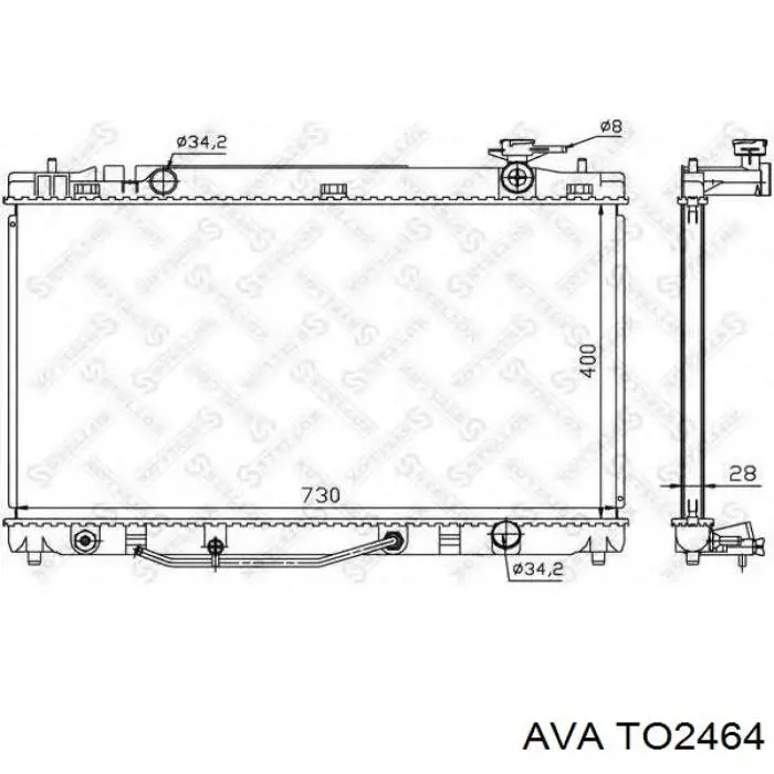 Радіатор основний AVA TO2464 ціна, від 102.63 USD