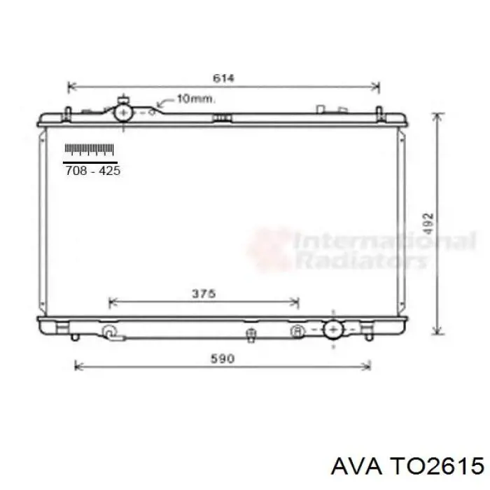 Радіатор основний AVA TO2615 ціна, від 226.88 USD