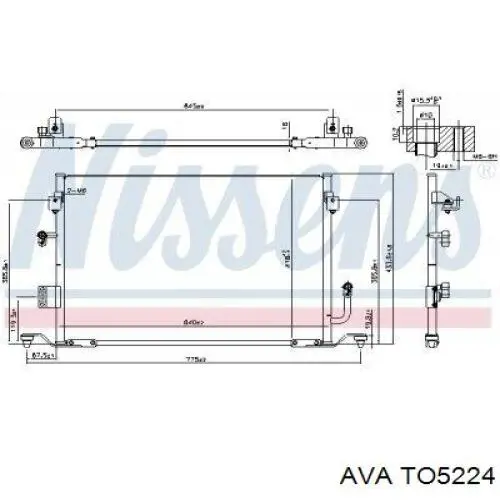 Конденсатор кондиціонера AVA TO5224 ціна, від 28.22 USD