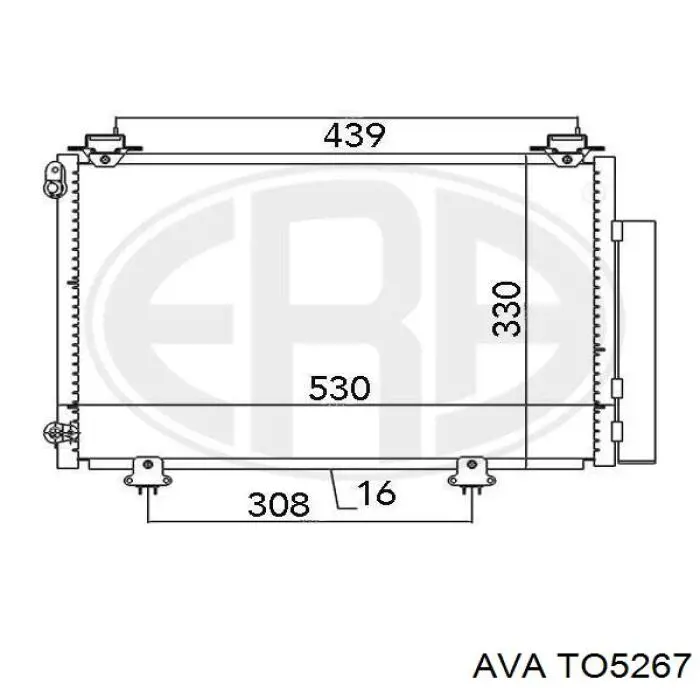 TO5267 AVA радіатор кондиціонера