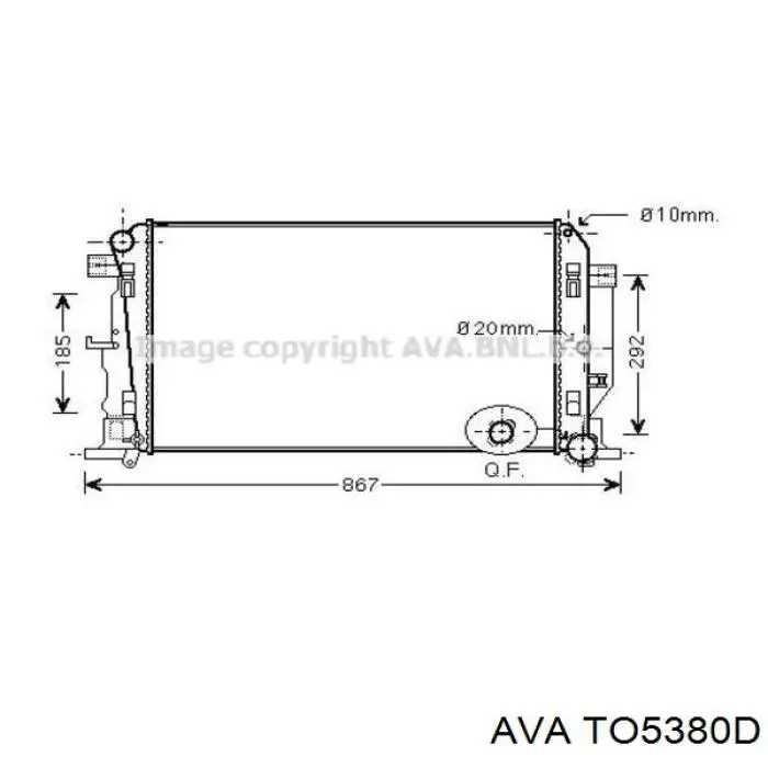 Радіатор кондиціонера TO5380D AVA