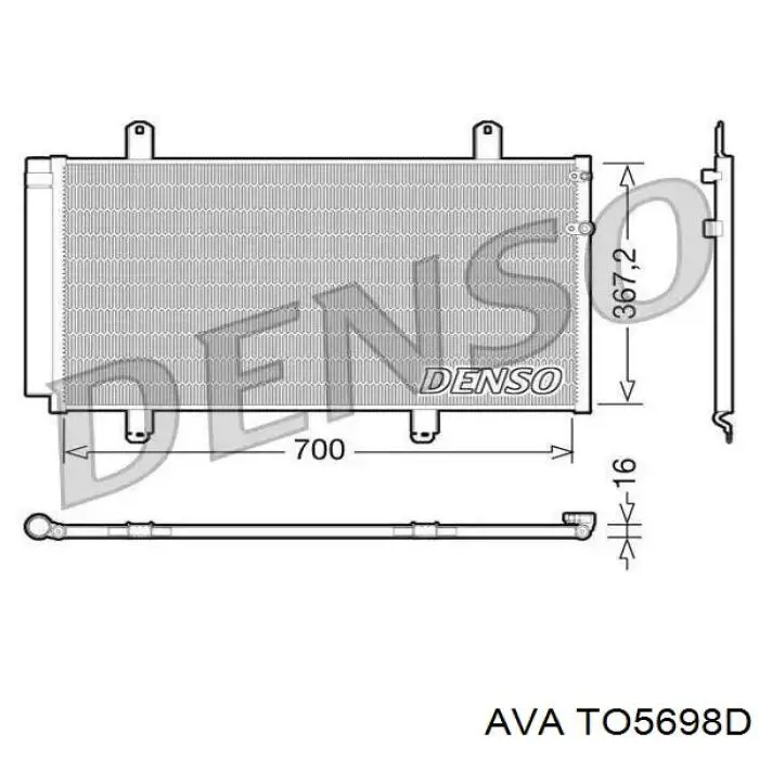 Конденсатор кондиціонера AVA TO5698D ціна, від 92.22 USD