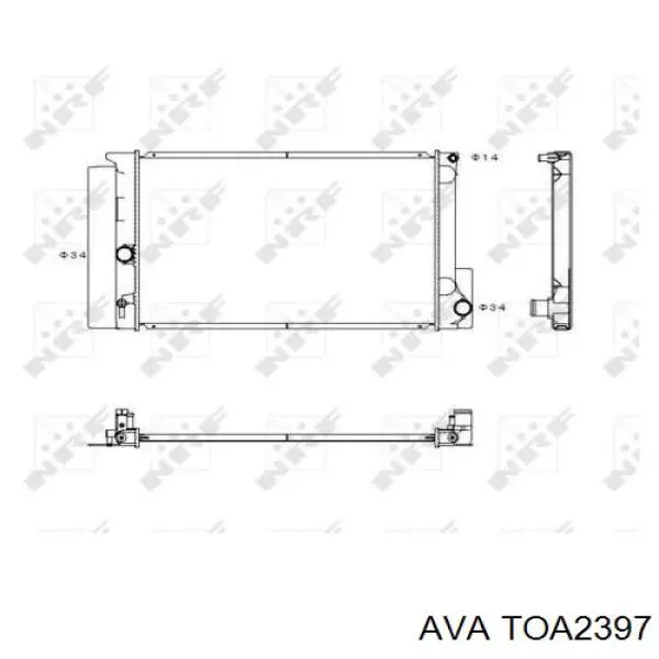 Радіатор основний AVA TOA2397 ціна, від 70.43 USD