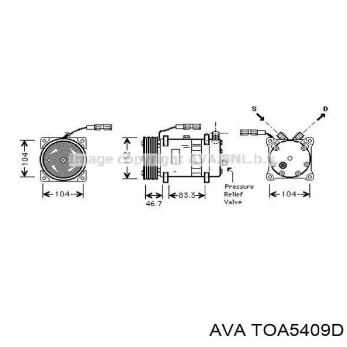 Радіатор кондиціонера TOA5409D AVA