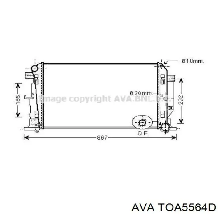 Радіатор кондиціонера TOA5564D AVA
