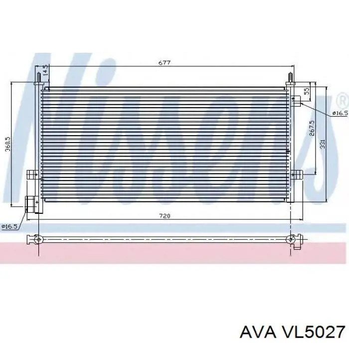 Радіатор охолодження кондиціонера VALEO 815094
