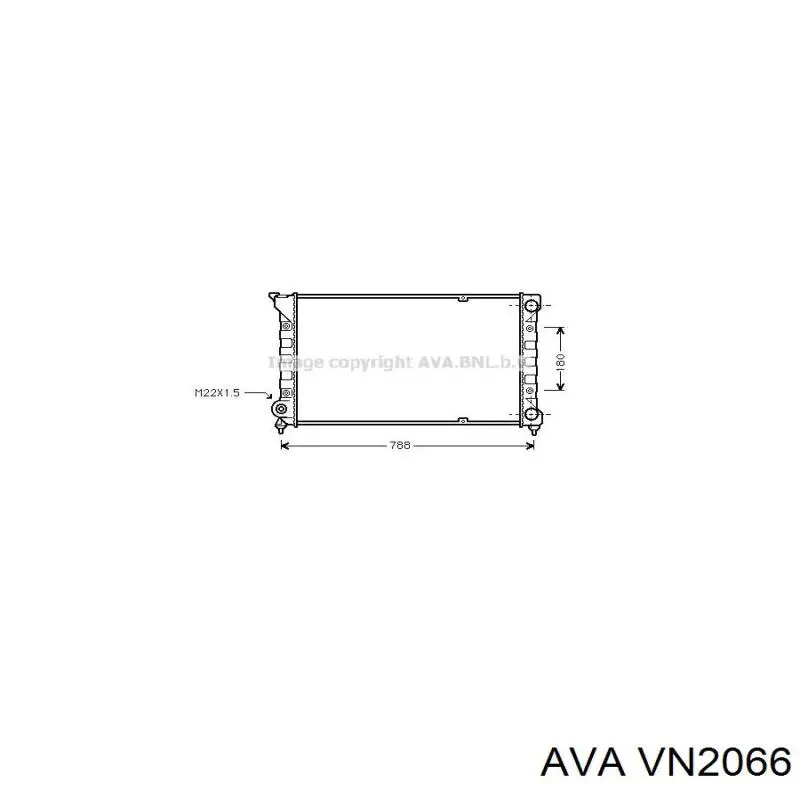 Радіатор охолодження двигуна VN2066 AVA