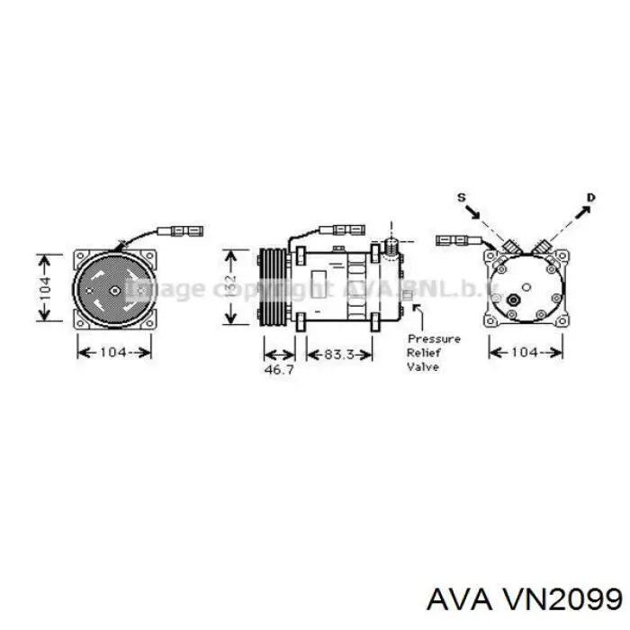 VN2099 AVA радіатор охолодження двигуна