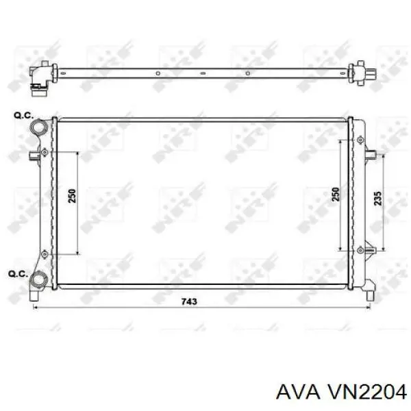 VN2204 AVA радіатор охолодження двигуна